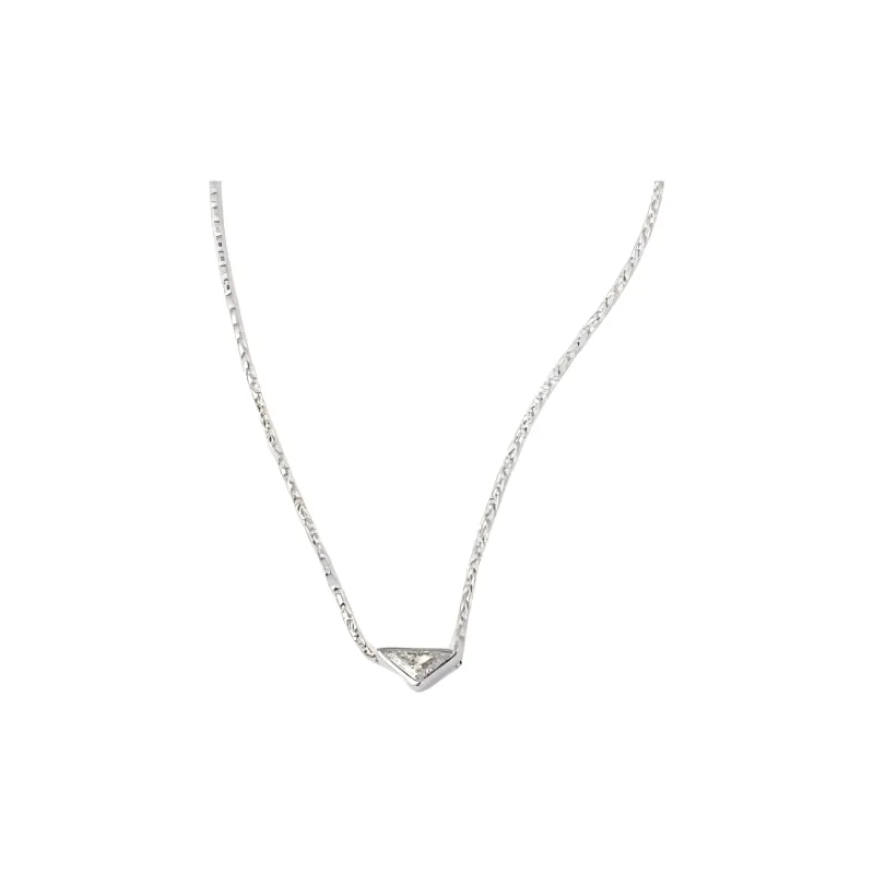 PRADA 18K White Gold Necklaces Men's White-0