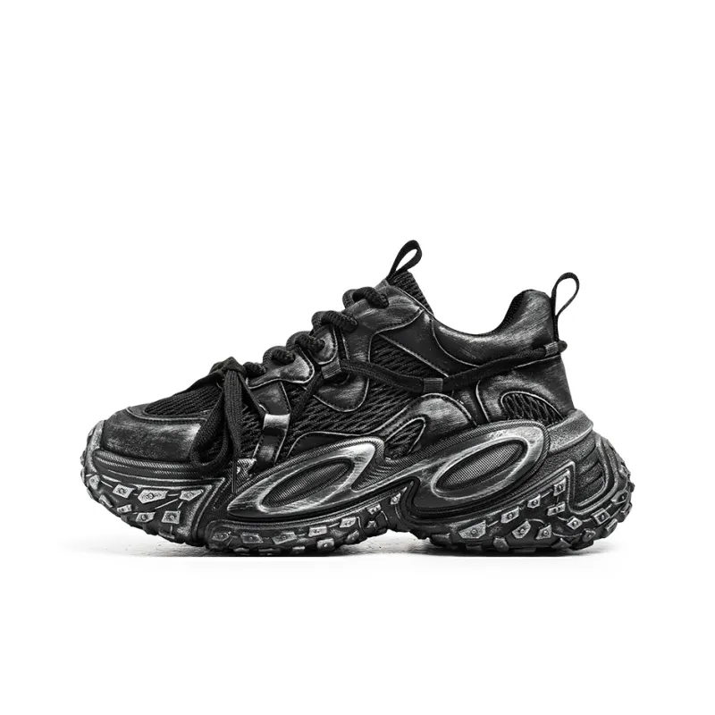 JANECO Slip Resistant, Abrasion Resistant, Breathable Low Top Chunky Sneakers Men's-0
