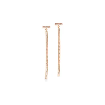 TIFFANY & CO. T Earrings Women's Rose Gold