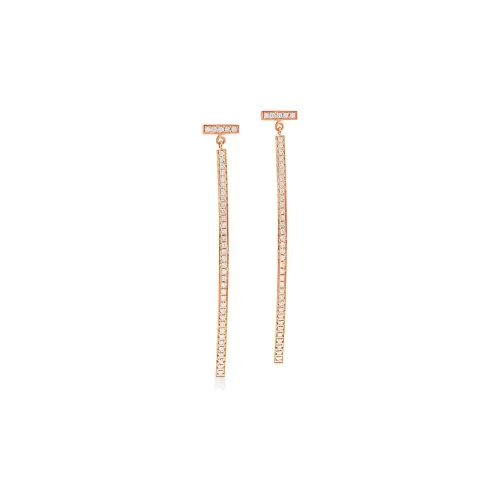 TIFFANY & CO. T Earrings Women's Rose Gold