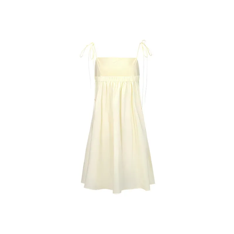 URBAN REVIVO Slip Dress Women's Beige Yellow-1