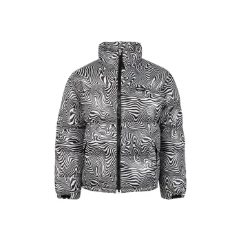 Vetements Logo Zebra Puffer Jacket