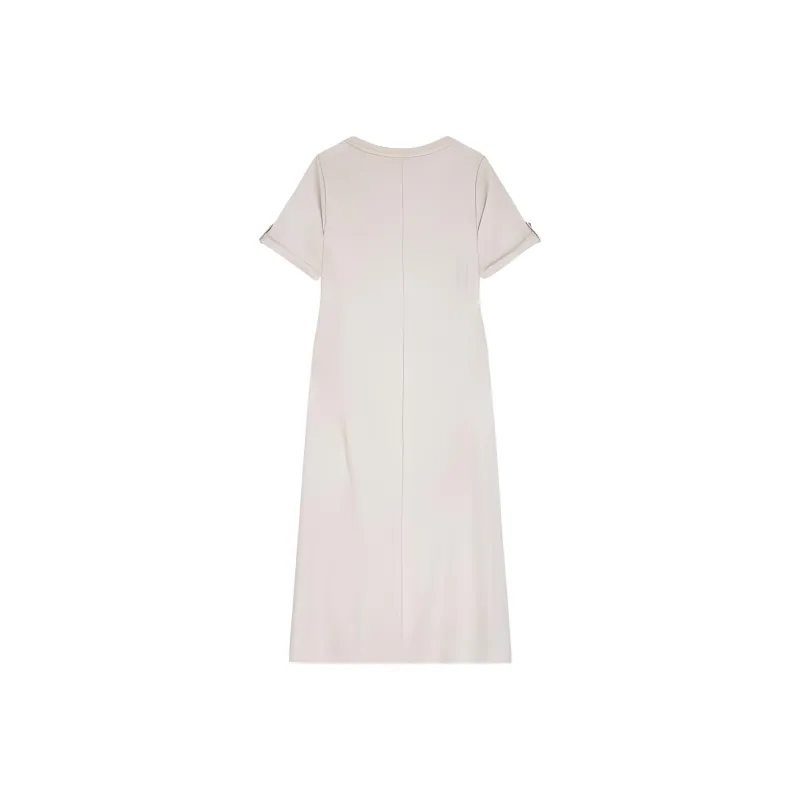 DKNY Short Sleeved Dress Women's Beige-1