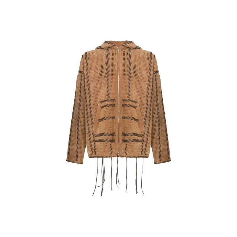 AMIRI Perforated Leather Jacket-0