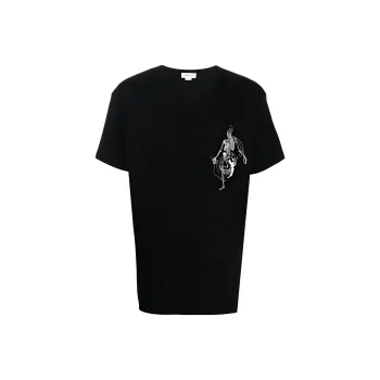 Alexander McQueen T Shirts Men Black