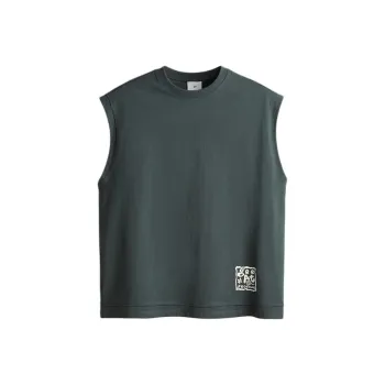 H&M New Year Tank Tops Men Dark Green/Original