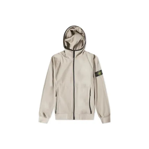 STONE ISLAND LIGHT SOFT SHELL R SERIES SOFT SHELL Jackets Coats Men's Dove Gray Color