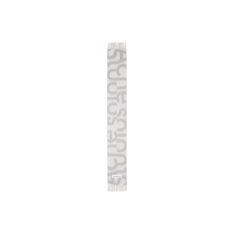 Acne Studios Alpaca Knit Scarves Men's Lime Gray-0