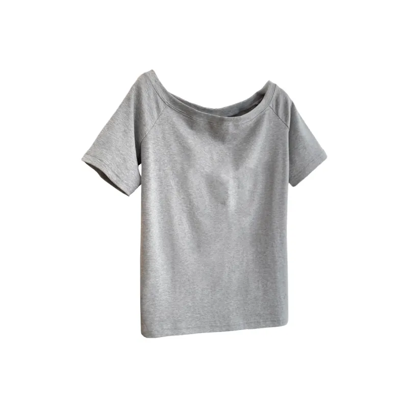 Ning Cai Yuer Regular T Shirt Women's Gray-1
