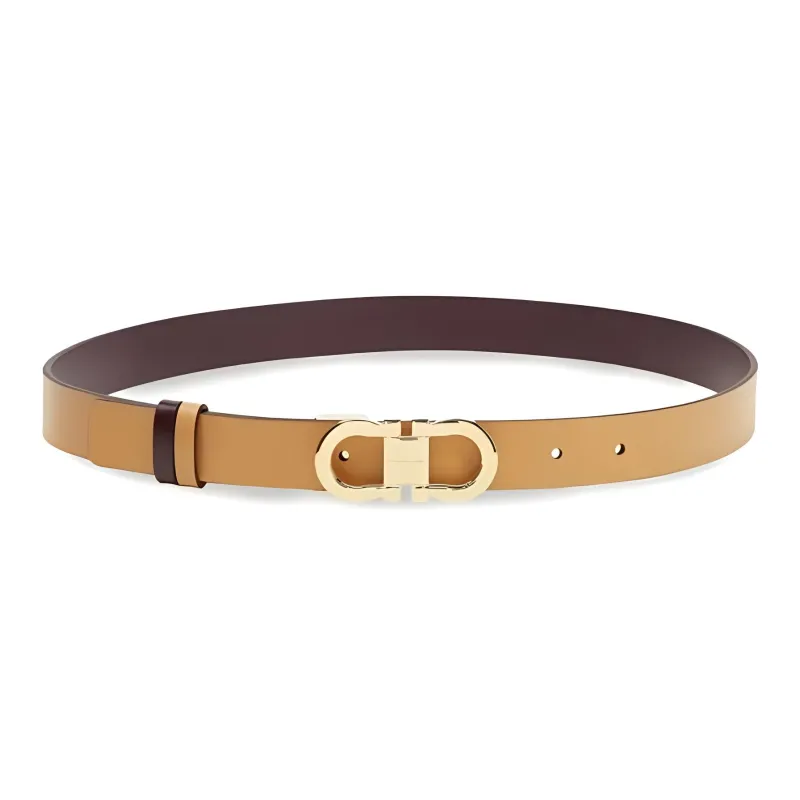 Ferragamo Gancini buckle Reversible Leather Belt-0