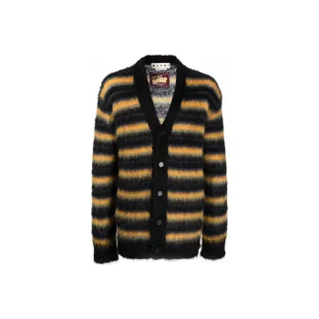MARNI Striped Mohair Cardigan