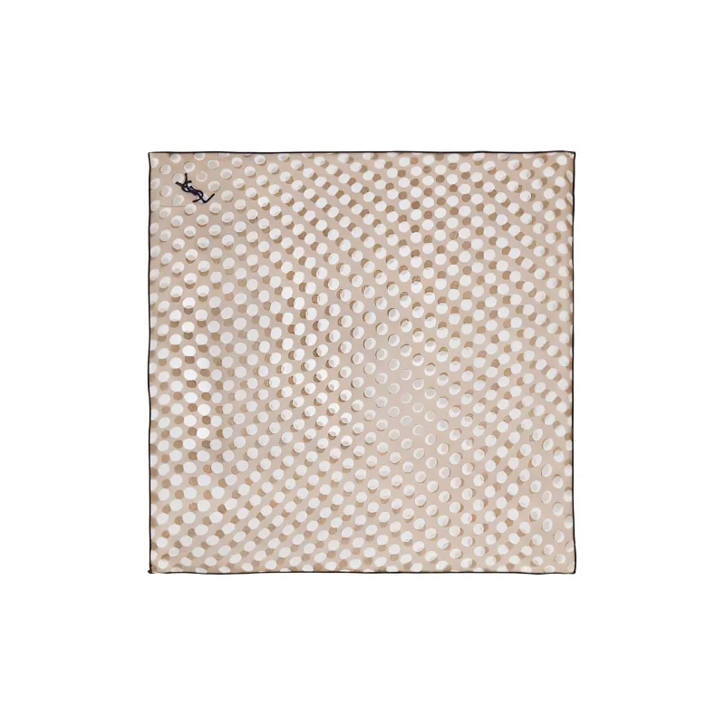 SAINT LAURENT 1980s Logo embroidered Handkerchief-0