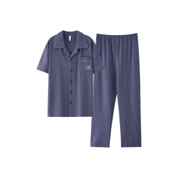 MIIOW Cool One Summer Series Pajama Set Men's Navy Blue