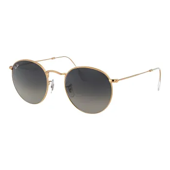 RayBan Metal Round Sunglasses Unisex Gold