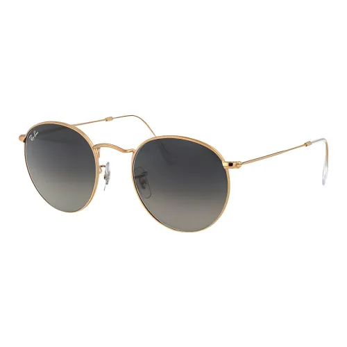 RayBan Metal Round Sunglasses Unisex Gold