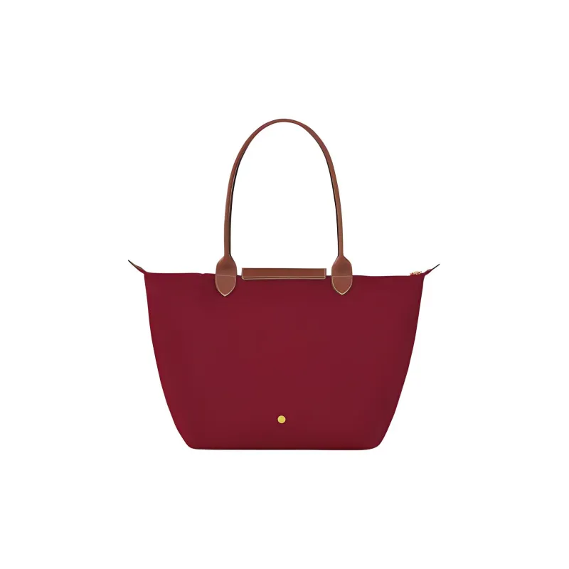 LONGCHAMP Le Pliage Cow Leather Fabric Handbag Shoulder Bag Women's Burgundy-2