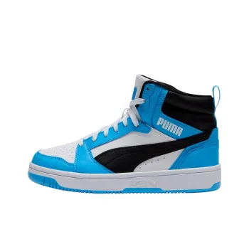 PUMA Rebound V6 Anti Slip Wear Resistant High Top Skateboard Shoes Men's Blue White
