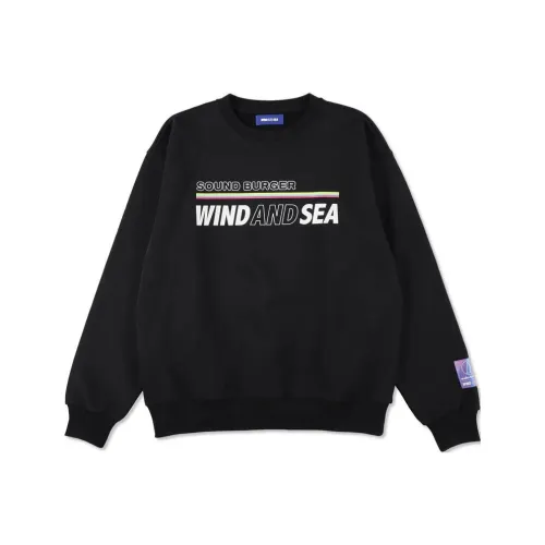 WIND AND SEA SS25 Sound Burger X WIND AND SEA Sweatshirt Unisex Black