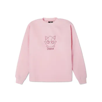 Converse X POKEMON Jigglypuff Sherpa Crewneck Sweatshirt Pink