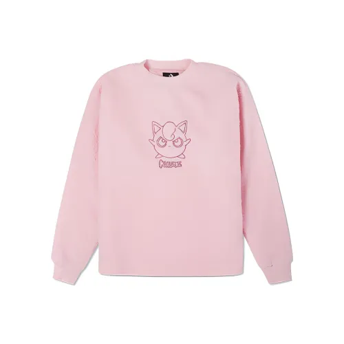 Converse X POKEMON Jigglypuff Sherpa Crewneck Sweatshirt Pink