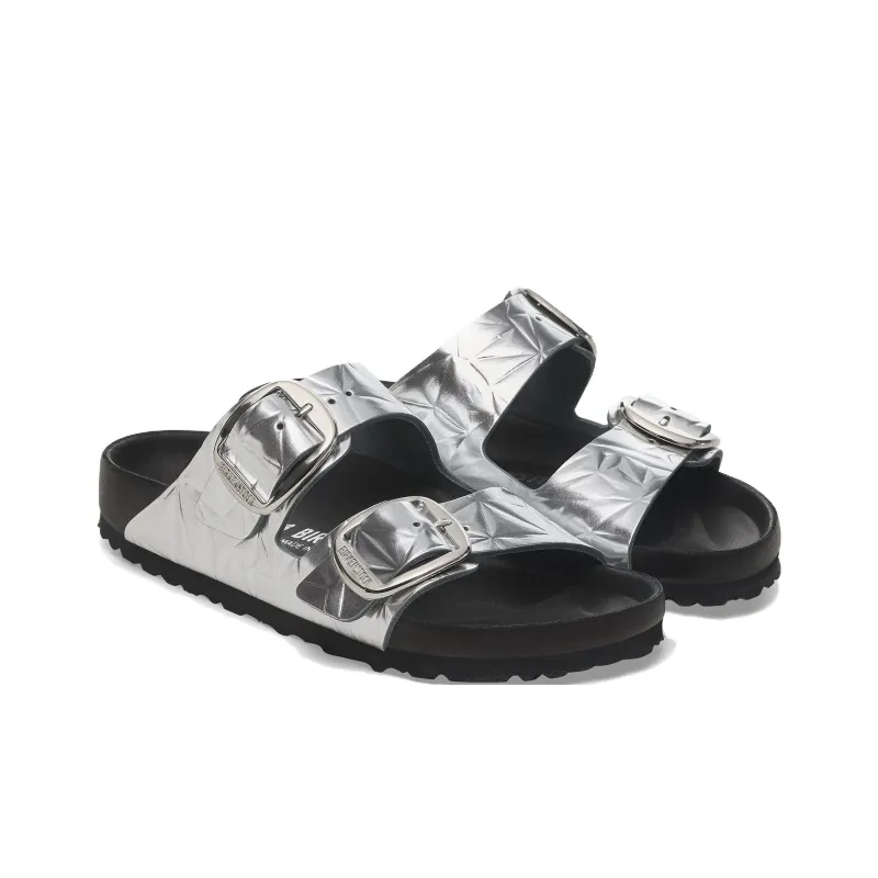 Birkenstock Arizona Big Buckle Slip Resistant Slide Slippers Unisex Silver-2