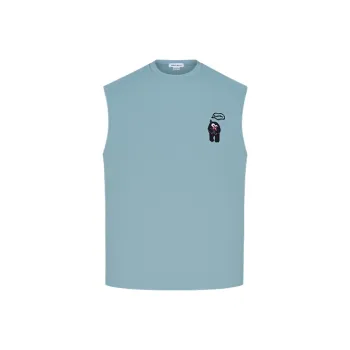 URBAN REVIVO Tank Tops Men's Medium Gray Blue