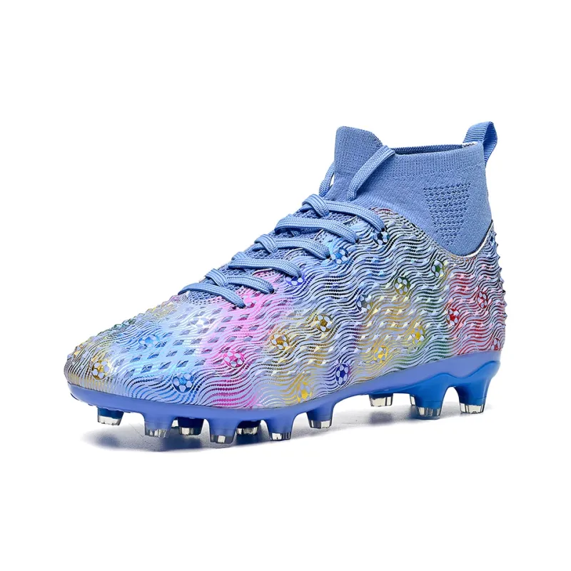 QIUTEXIONG Soft Ground, Natural Ground Cushioning Slip Resistant Waterproof Soccer Shoes Unisex-1