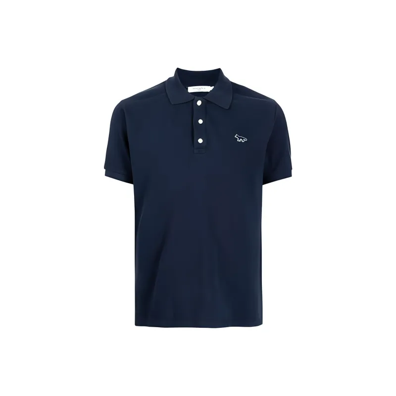 Maison Kitsune Polo Shirts Men Marine Blue-0