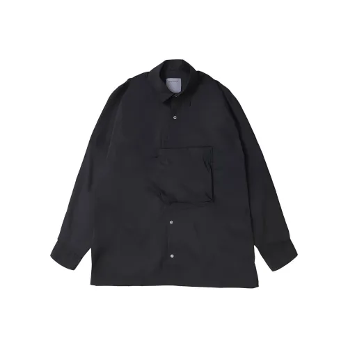 POLIQUANT 블랙 남성 셔츠