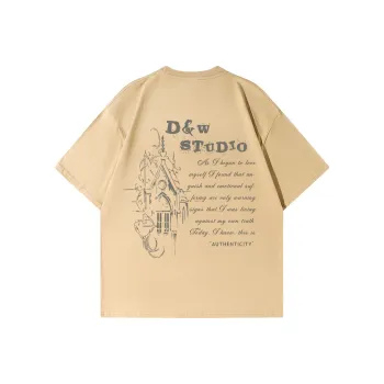 D&W T Shirts Unisex Khaki