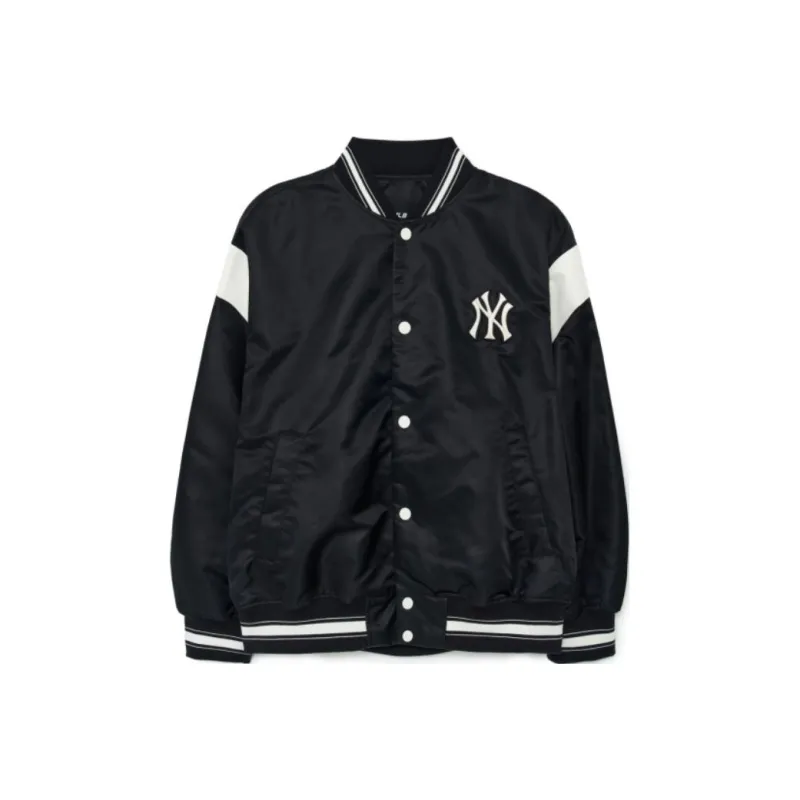 MLB Nylon Varsity Jackets Coats Unisex Black-0