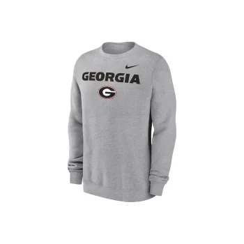 Nike Georgia Bulldogs Primetime Primary Stack Men's Nike College Pullover Crew