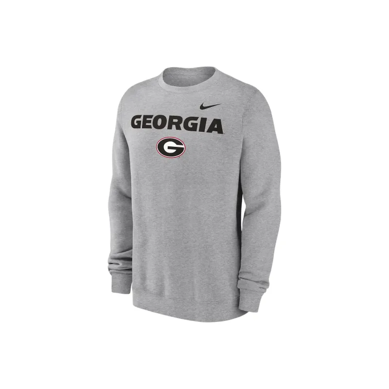 Nike Georgia Bulldogs Primetime Primary Stack Men's Nike College Pullover Crew-0