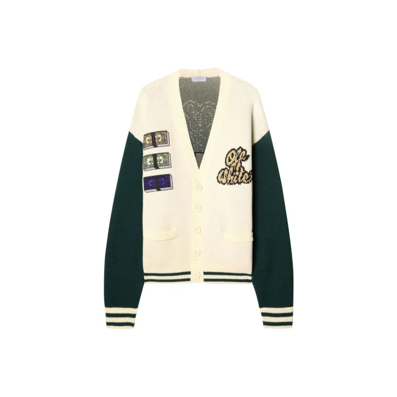 OFF WHITE Crystal Cash Varsity Cardigan-0