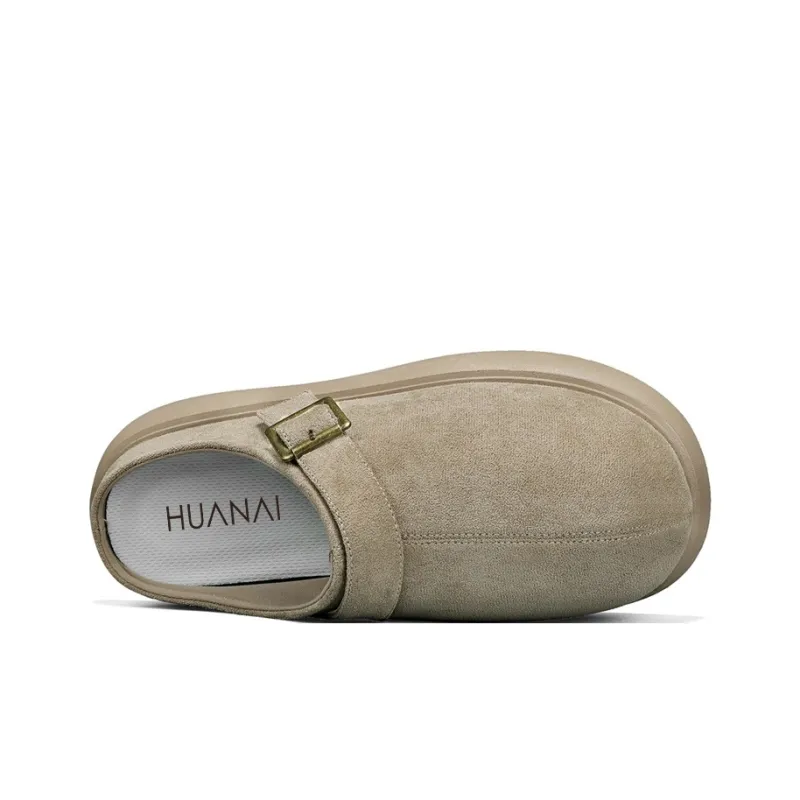 HUANAI Quiet, Odor Resistant, Abrasion Resistant Closed Toe Slippers Men's-12