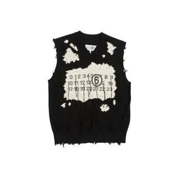 MM6 Maison Margiela Numbers Motif Knitted Vest