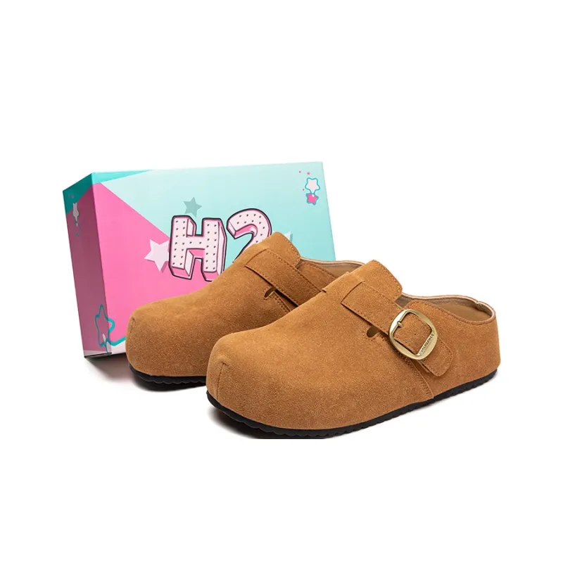 H2 Rubber Sole Abrasion Resistant Slip Resistant Closed Toe Slippers Women's-12