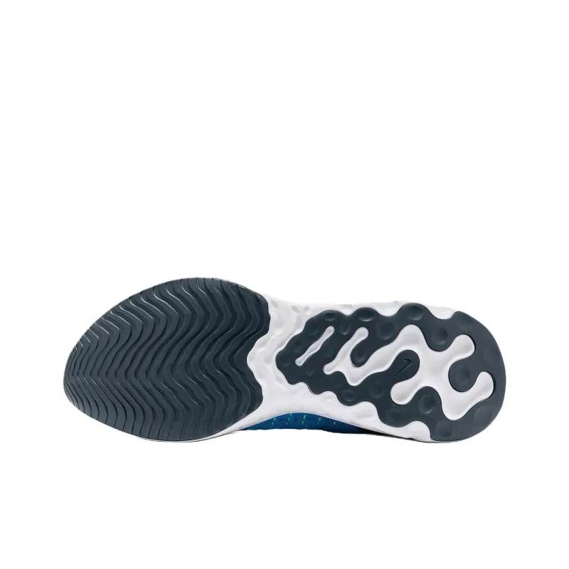 Nike React Phantom Run Flyknit 2 Anti Slip Wear Resistant Low Top Casual Running Shoes Men's Blue-5