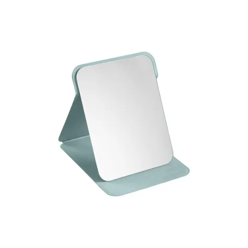MITIANTU Green Large Size Foldable PU Leather Make Up Mirrors Convenient