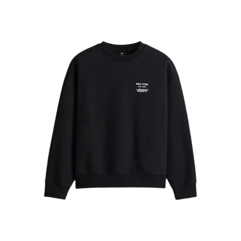 H&M Sweatshirts Men Black-0