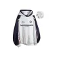 Navy Blue & White Gray & Fleece-Lined