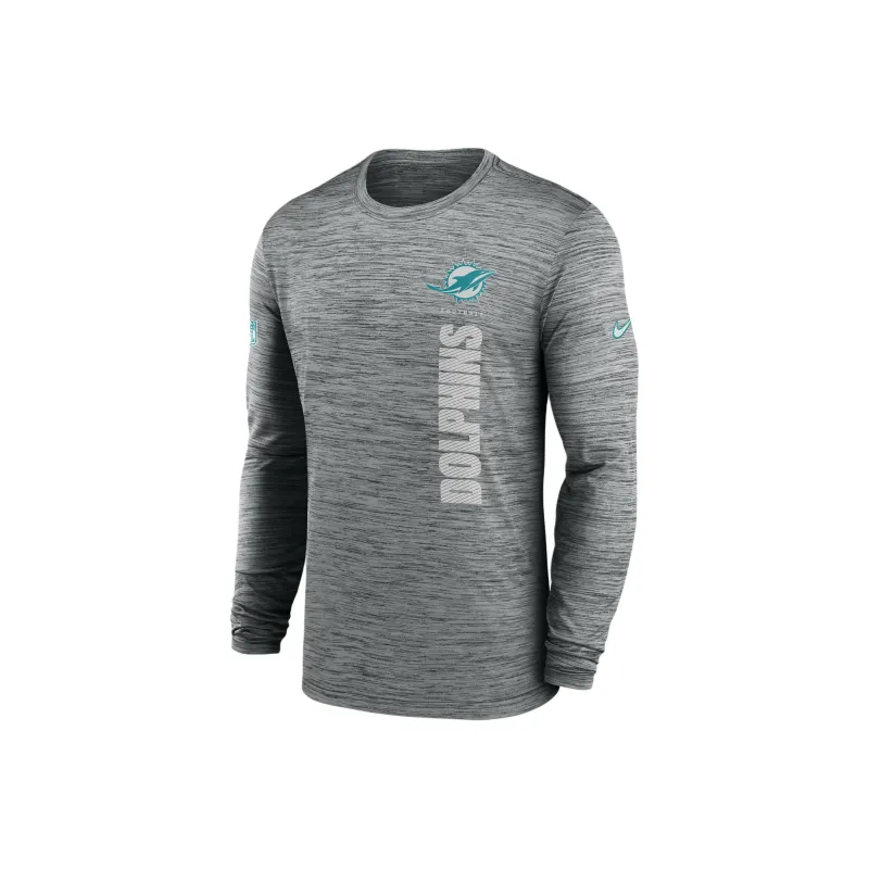 Nike Miami Dolphins Sideline Velocity Men's Nike Dri-FIT Nfl Long-Sleeve T-Shirt-0