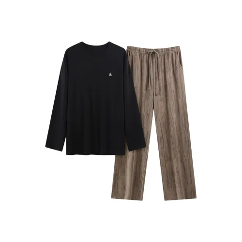YANGSHIJIAN Pajama Set Men's Black