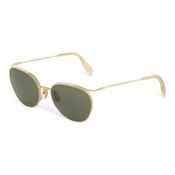 CELINE Resin Square Sunglasses Women's Gold