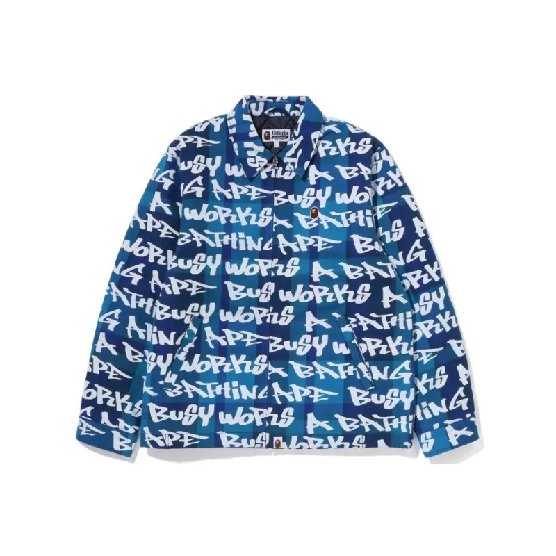 Bape One Point Bape Graffiti Check Zip Jacket-1