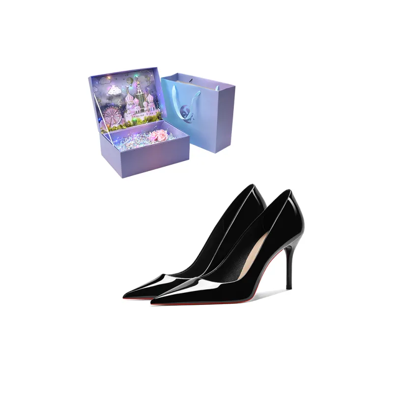 ROBINHOOD Castle Exclusive 3D Box Slim Heel High Heels Women's-18