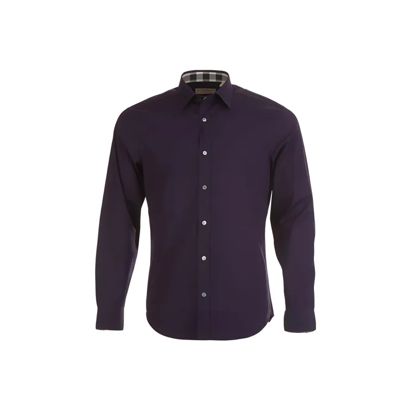 Burberry Shirts Men Purple-0