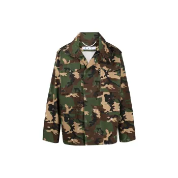 OFF WHITE Jackets & Coats Regular Fit Men's Green