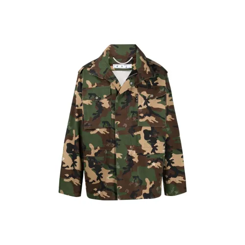 OFF WHITE Jackets Coats Regular Fit Men's Green