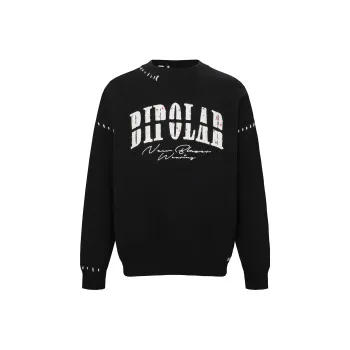 BIPOLAR Sweater Knitwear Unisex Black Apricot